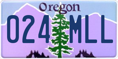 OR license plate 024MLL