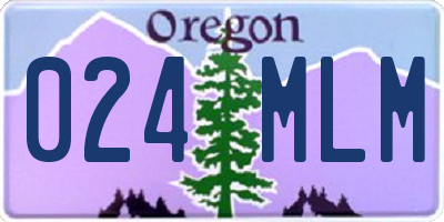 OR license plate 024MLM