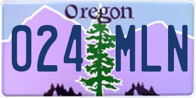 OR license plate 024MLN