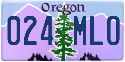 OR license plate 024MLO