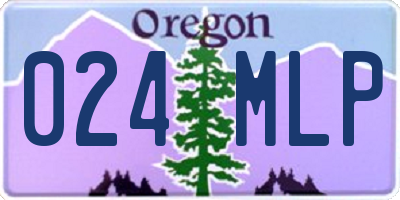 OR license plate 024MLP
