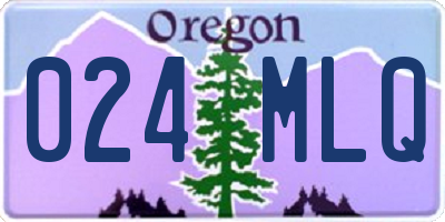 OR license plate 024MLQ