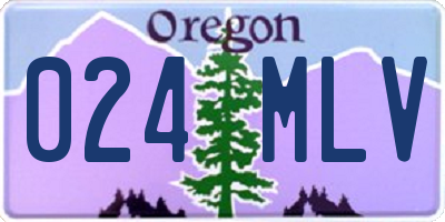 OR license plate 024MLV