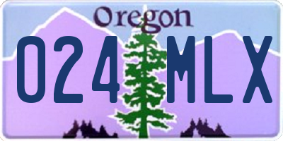 OR license plate 024MLX