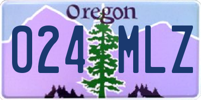 OR license plate 024MLZ