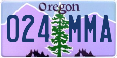 OR license plate 024MMA