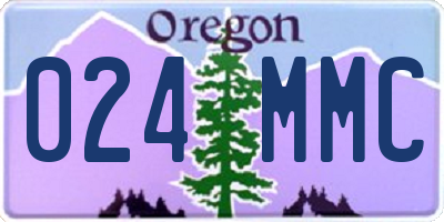 OR license plate 024MMC