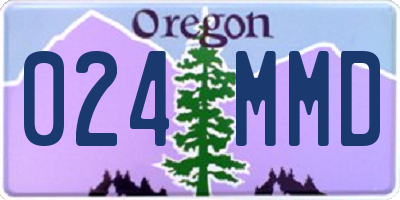 OR license plate 024MMD