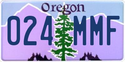 OR license plate 024MMF