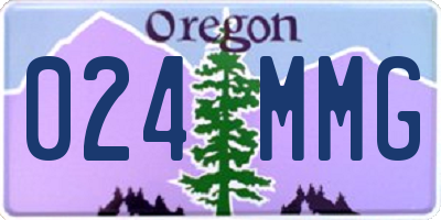 OR license plate 024MMG