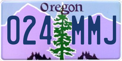 OR license plate 024MMJ