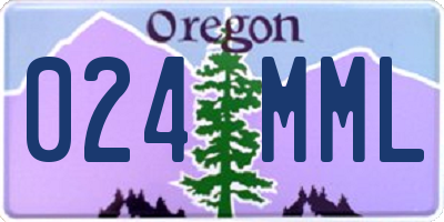 OR license plate 024MML