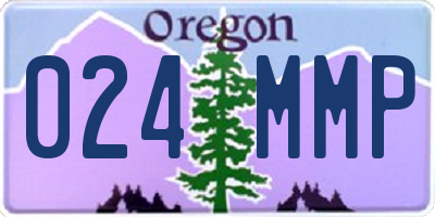 OR license plate 024MMP
