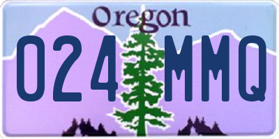 OR license plate 024MMQ