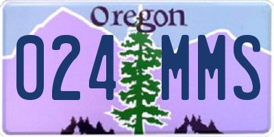 OR license plate 024MMS