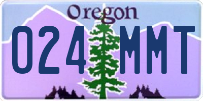 OR license plate 024MMT