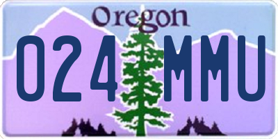OR license plate 024MMU