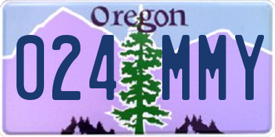 OR license plate 024MMY