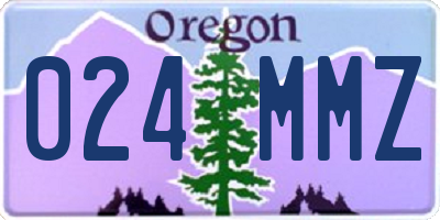 OR license plate 024MMZ