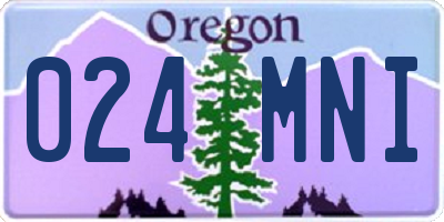 OR license plate 024MNI