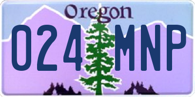 OR license plate 024MNP