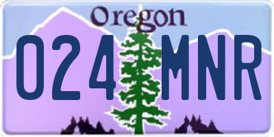 OR license plate 024MNR