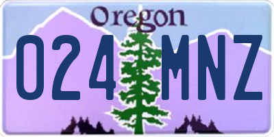 OR license plate 024MNZ