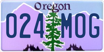 OR license plate 024MOG