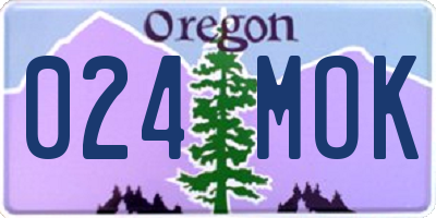 OR license plate 024MOK