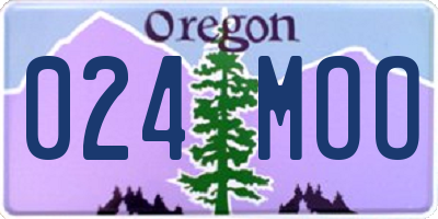 OR license plate 024MOO