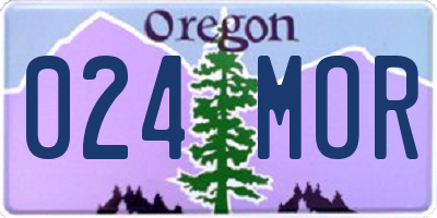 OR license plate 024MOR
