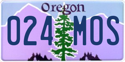 OR license plate 024MOS