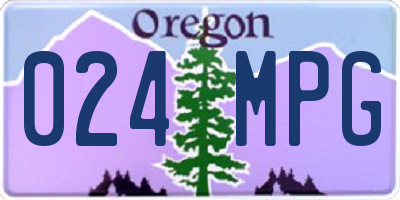 OR license plate 024MPG