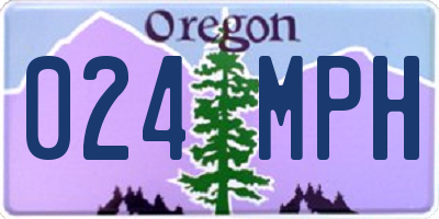 OR license plate 024MPH