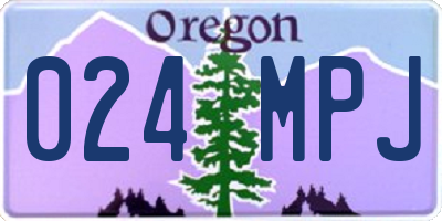 OR license plate 024MPJ