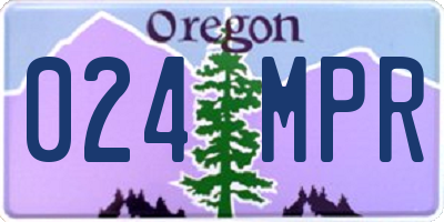 OR license plate 024MPR