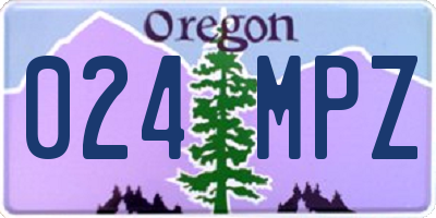 OR license plate 024MPZ