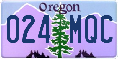 OR license plate 024MQC