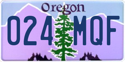 OR license plate 024MQF
