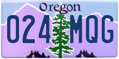 OR license plate 024MQG