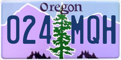 OR license plate 024MQH