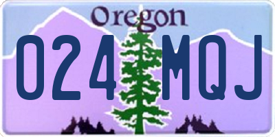 OR license plate 024MQJ