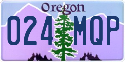 OR license plate 024MQP