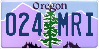 OR license plate 024MRI