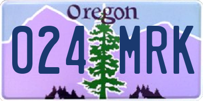OR license plate 024MRK