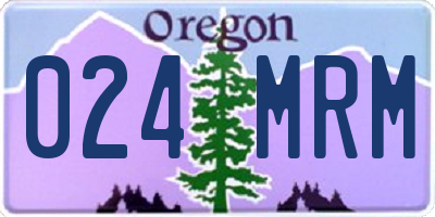 OR license plate 024MRM