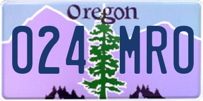 OR license plate 024MRO