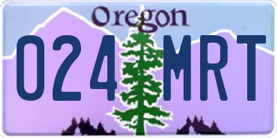OR license plate 024MRT