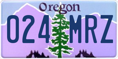 OR license plate 024MRZ