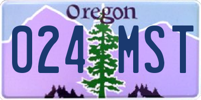 OR license plate 024MST